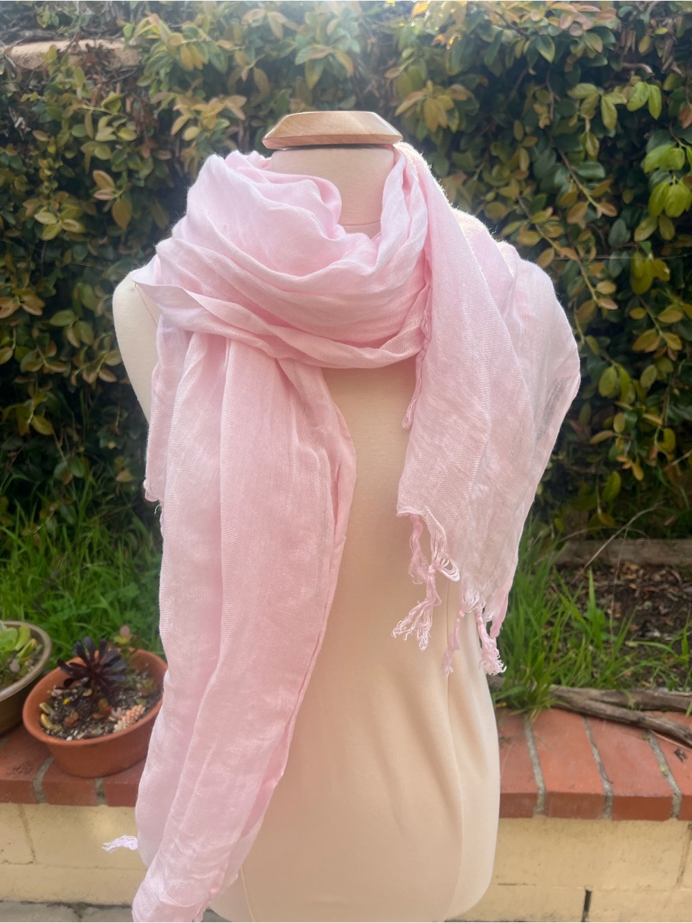 Light Pink Scarf - Soft Lightweight Women's Wrap